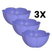 Conjunto com 3 Fruteira Saladeira Travessa Grande De Plástico 2,5 Litros Conjunto com 3 Fruteira Saladeira Travessa Grande De Plástico 2,5 Litros