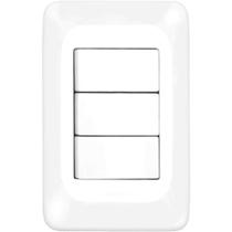 Conjunto com 3 Interruptores Paralelos, 10 A, Lgx222, 4x2, Pial POP