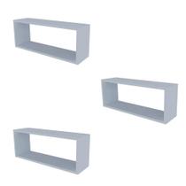 Conjunto com 3 Nichos Bim Cinza Cristal