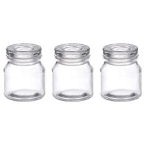 Conjunto com 3 Porta Condimentos em Vidro/Plástico 130ml - Hauskraft