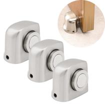 Conjunto Com 3 Trava Porta Magnético Prendedor Fixador Adesivo Parafuso Imã Super Potente