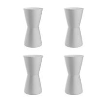 Conjunto com 4 Bancos Dub Branco Conjunto com 4 Bancos Dub Branco