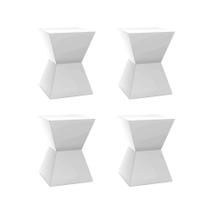 Conjunto com 4 Bancos Nitro Branco Conjunto com 4 Bancos Nitro Branco