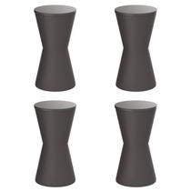 Conjunto com 4 Banquetas Dub Cinza/Mushroom Conjunto com 4 Banquetas Dub Cinza/Mushroom