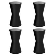 Conjunto com 4 Banquetas Dub Preto Conjunto com 4 Banquetas Dub Preto