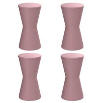 Conjunto com 4 Banquetas Dub Rosa/Calla Rose Conjunto com 4 Banquetas Dub Rosa/Calla Rose