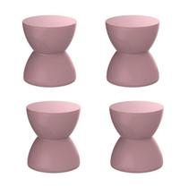 Conjunto com 4 Banquetas Hydro Rosa/Calla Rose Conjunto com 4 Banquetas Hydro Rosa/Calla Rose