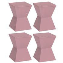 Conjunto com 4 Banquetas Rosa/Calla Rose Conjunto com 4 Banquetas Rosa/Calla Rose