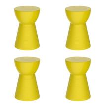 Conjunto com 4 Banquetas Sili Amarelo/Limão Siciliano Conjunto com 4 Banquetas Sili Amarelo/Limão Siciliano
