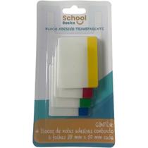 Conjunto com 4 Blocos de Notas Adesivas School Basics