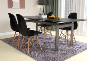 Conjunto com 4 Cadeira Eiffel Charles Eames Moderna Sala Cozinha Varanda