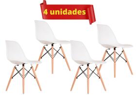 Conjunto com 4 Cadeira Eiffel Charles Eames Pés Palito Para Escritório - AJL