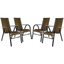 Conjunto Com 4 Cadeiras Bela Fibra Sintética Pequi Conjunto Com 4 Cadeiras Bela Fibra Sintética Pequi