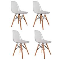 Conjunto com 4 Cadeiras Charles Eames Cristal