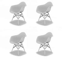 Conjunto com 4 Cadeiras Eames Arm DSW Branco - Emporio Tiffany