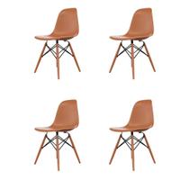 Conjunto com 4 Cadeiras Eames DSW Terracota Conjunto com 4 Cadeiras Eames DSW Terracota
