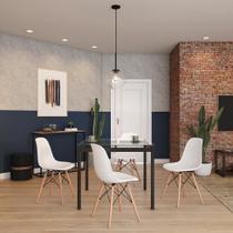 Conjunto com 4 Cadeiras Hull Branco