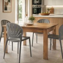 Conjunto com 4 Cadeiras Lane 83cm x 50,5cm x 46cm Cinza/Chumbo