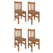 Conjunto com 4 Cadeiras Mily Suede Canela - Mobly