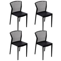 Conjunto com 4 Cadeiras para Jardim Peti Preto - Im In Home
