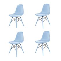 Conjunto com 4 Cadeiras para Sala de Jantar Eames Pp Dsw Inj