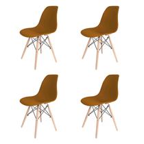 Conjunto com 4 Cadeiras para Sala de Jantar Eames Pp Dsw