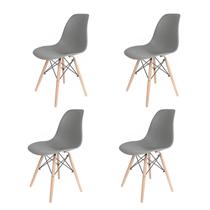 Conjunto com 4 Cadeiras para Sala de Jantar Eames Pp Dsw