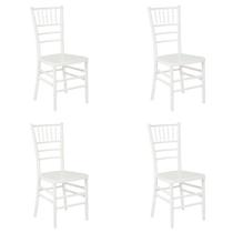 Conjunto com 4 Cadeiras Stella Branco Conjunto com 4 Cadeiras Stella Branco