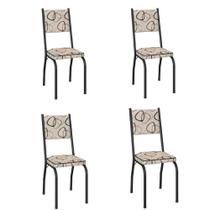 Conjunto Com 4 Cadeiras Tubular Diana Preto Fosco Assento Cedro Artefamol Preto Fosc Conjunto Com 4 Cadeiras Tubular Diana Preto Fosco Assento Cedro Artefamol Preto Fosc