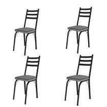 Conjunto Com 4 Cadeiras Tubular Europa 141 Preto Fosco Assento Andorinha Artefamol Conjunto Com 4 Cadeiras Tubular Europa 141 Preto Fosco Assento Andorinha Artefamol