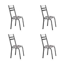 Conjunto Com 4 Cadeiras Tubular Itália Artefamol Dark Conjunto Com 4 Cadeiras Tubular Itália Artefamol Dark