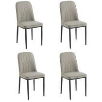 Conjunto com 4 Cadeiras V1006 90x44x53 cm Bege/Nude
