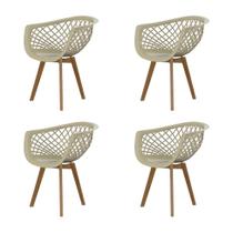 Conjunto com 4 Cadeiras Web Wood Fendi Conjunto com 4 Cadeiras Web Wood Fendi