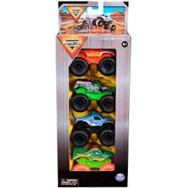 Conjunto com 4 Carrinhos Monster TRUCKS 1:72 SUNNY 3344 Conjunto com 4 Carrinhos Monster TRUCKS 1:72 SUNNY 3344