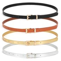 Conjunto com 4 Cintos Finos Femininos WHIPPY - Couro Fino