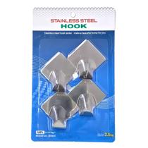 Conjunto Com 4 Ganhos Parede Em Aço Inox Auto-Adesivo