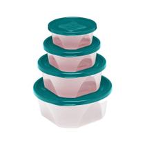 Conjunto com 4 Potes Redondos - Jaguar