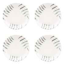 Conjunto Com 4 Pratos Fundos 20,5Cm Flat Samambaia Oxford