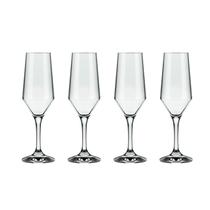 Conjunto com 4 Taças de Vidro Buffet 186ml Champagne Espumante Nadir