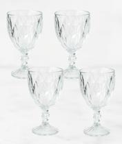 Conjunto com 4 Taças Diamante Estilo Moderno para Restaurantes e Casa