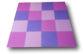 Conjunto com 4 Tatames Tapetes EVA Infantil para Meninas 50x50cm com 1cm de Espessura