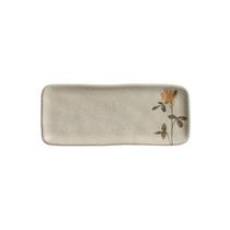 Conjunto com 4 Travessas Retangular Pequena Orgânico Campestre 22x9,5cm