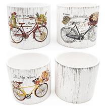 Conjunto com 4 Vasos de Cerâmica - Cachepot Decorativo P/ Planta - loreffa