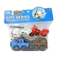 Conjunto Com 4 Veículos Sortidos City Series Domni