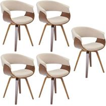 Conjunto com 5 Caderias para Sala de Jantar Betina