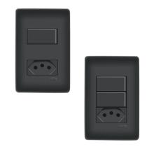 Conjunto Com 5 Interruptores e 5 Interruptores Duplo Com Tomadas 20a