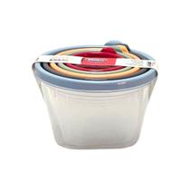 Conjunto com 5 Potes Conect de Plastico com Tampa Conjunto com 5 Potes Conect de Plastico com Tampa