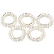 Conjunto com 5 Prendedores de Borrachinhas de Mola Transparente - Tuli