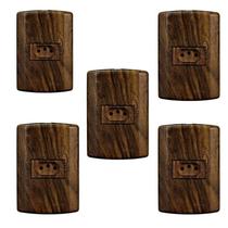 Conjunto com 5 Tomadas 2p+t 10a 250v, Modular, com Placa 4x2 e Suporte