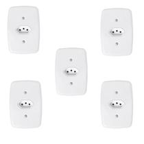 Conjunto com 5 Tomadas 2p+t 20a 250v com Placa 4x2